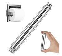 ElevateTech Toilet Paper Holder Roller Replacement Rod, Stainless Steel Toilet Tissue Holder Insert Spring Loaded Toilet Paper Roller Replacement Universal Silver Toilet Paper Spring Rod, Chrome