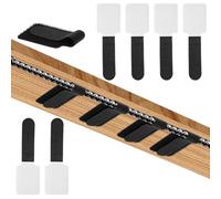 ElevateTech Under Desk Cable Management, 100 Pcs Hook and Loop Cable Ties Cord Organizer Self Adhesive Reusable Under Table Cord Holder Wire Organizer for Charging Cables Electronics PC Laptop, Black