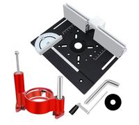 Elevating Lift Base Set for Small Lawn Mowers 63.8-65mm rt Plate Max Lift 47mm Workbench Tool Support DIY Table Router Accessory (Black)