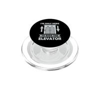 Elevator Button I'm Just Here To Ride The Elevator PopSockets PopGrip for MagSafe