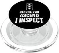 Elevator Inspector Certified Elevator Inspector Safety PopSockets PopGrip for MagSafe