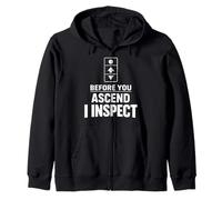 Elevator Inspector Certified Elevator Inspector Safety Zip Hoodie