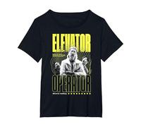 Elevator Operator T-Shirt, Women's Plus, Black, 1X