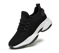Elevator Shoes Men 6/8/10 cm Unisex Invisible Height Raise Higher Shoes Casual Mesh Breathable Walking Sneakers,Black,6 UK