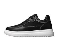 Elevator Shoes Men's 6/8/10 Cm Unisex Height Adjustable Shoes Height Lift Higher Shoes Casual Elevator Shoes Non Slip Breathable Elevator Trainers Lace Up Shoes39 Black