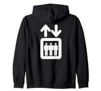 Elevator Symbol Pictogram Design | The Symbol for a Lift Zip Hoodie