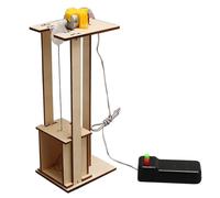 Elevator Toy for Children - STEM Wooden Project Kit, Mechanical Lift Model, DIY Science Activity, Building Kit for Educational Technology, Handmade Construction Project, For Learning Experiments