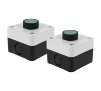 Elevator with Protective Emergency Stop Mushroom Push Button Switch | Integrated Installation Box, Metal and Plastic Build, Water-resistant Enclosure, Easy Mounting for Shaft Use