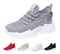 Elevator Women's Running Shoes, Women's Non-Slip Trainers, Outdoor Jogging Shoes, Mesh Shoes, Trainers, Breathable Sports Shoes, Lace-Up Walking Shoes, Walking, Jogging, Fitness Shoes, gray, 8 UK
