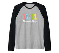 Eleven 11 Angel Time 1111 Spiritual Being Synchronicity Raglan Baseball Tee