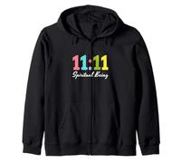 Eleven 11 Angel Time 1111 Spiritual Being Synchronicity Zip Hoodie