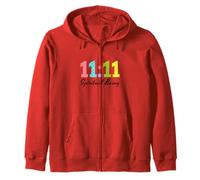 Eleven 11 Spiritual Being 1111 Angel Time Synchronicity Zip Hoodie