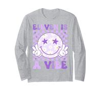 Eleven is A Vibe Groovy 11 Year Old 11th Birthday Long Sleeve T-Shirt