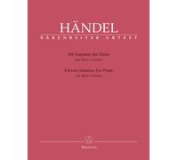 Handel: 11 Sonatas for Flute (or Recorder) and Piano/Figured Bass - Barenreiter Urtext BA4225