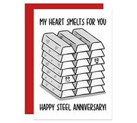 Eleventh Anniversary Card, Wedding Anniversary, Steel, Funny, Can Pun, For Husband, For Wife, Eleven Year Card (Steel 11 Year)