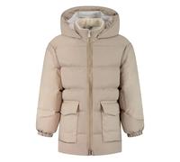 Eleventy Kids herringbone-panel puffer coat - Neutrals 10 yrs