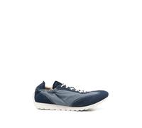 Eleventy panelled suede-trimmed sneakers - Blue 40-41-42-43-44-45-46