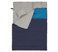 Elevon Double Sleeping Bag with 2 Pillows for Adults, Queen Size XL Sleeping Bag Waterproof, Compact with Compression Sack, 2 Person Sleeping Bags for 3-4 Seasons Camping, Backpacking, Hiking, Travel