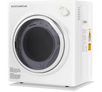 Elevon Portable Clothes Dryer 1350W, Compact Dryer for laundry with 5 Drying Modes, 2.6 Cu.ft Front Load Dryer Machine, Stainless Steel Tub for Small Space, RVs, Overheat Protection, Black & White
