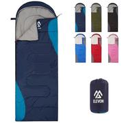 Elevon Sleeping Bag for Adults Teens Kids Cold Warm Weather, Portable Waterproof & Lightweight, Compact with Compression Sack, for 3-4 Seasons Camping, Backpacking, Hiking, Travel, Indoors Outdoors