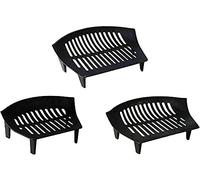 Elex® 16''Fire Grate Cast Iron Solid Fuel Black Fireside Fireplace Coal Fire Grate Heavy Duty Iron Fireside Log Grate