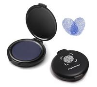 Elezeal 2-Pack Finger Ink Pad - Thumbprint Stamp Ink Pads Compact and Durable Fingerprint Ink Pads for Fingerprinting, Crafting, and Office Use - Black Ink, 2.3 x 2 x 0.5Inches (Blue)