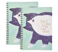 Elezeal 2 Pack Spiral Bound Notebook with Cute Cat Design,A4 Sketchbook Notebook with Cats Cover Sketchpad Drawing Paper - 40 Sheets, 8.2 x 11.2 inches, Premium Quality Paper for School, Office