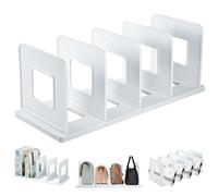 Elezeal Adjustable Book Holders, Heavy Duty File Rack, Free Adjustment Durable Bookend Book Ends for Shelves, Large Capacity File Sorter Organiser Handbag Clutch Bag Divider for School, Home, Office