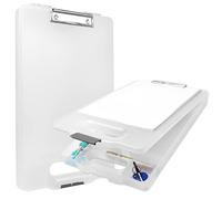 Elezeal Clipboard Storage Box with Handle, A4 Plastic Clipboard Case Heavy Duty Clip File Organizer for School, Office, Nurse, Doctor, Medical Personnel, Teachers, Students, Sales, Coach
