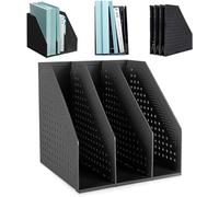 Elezeal Foldable Magazine File Holder Durable File Desktop Document Cabinet Organiser Book Shelves Magazine Folder Paper Filing Rack For Books, CDs, Shelves, Office, Library, Home and School