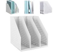 Elezeal Foldable Magazine File Holder Durable File Desktop Document Cabinet Organiser Book Shelves Magazine Folder Paper Filing Rack For Books, CDs, Shelves, Office, Library, Home and School