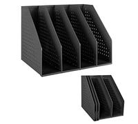 Elezeal Foldable Magazine File Holder Durable File Desktop Document Cabinet Organiser Book Shelves Magazine Folder Paper Filing Rack For Books, CDs, Shelves, Office, Library, Home and School