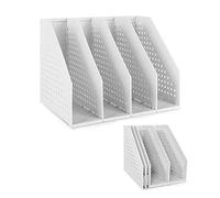 Elezeal Foldable Magazine File Holder Durable File Desktop Document Cabinet Organiser Book Shelves Magazine Folder Paper Filing Rack For Books, CDs, Shelves, Office, Library, Home and School