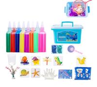 Elf 3D Magic Jelly Set, Squishy Toys - Creative Magic Gels Water Animal Handmade Set, DIY Fun Mold Sea Life Creature Toys for Kids (60ml, 8 Colors)