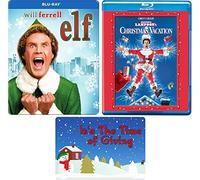 Elf and National Lampoon's Christmas Vacation: Holiday Comedy Movie Blu-ray Collection + Including Bonus Art Card