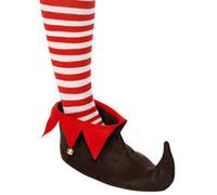 Elf Boots Shoes With Bells Adults One Size Christmas Santa Helper Fancy Dress