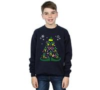 Elf Boys Christmas Tree Sweatshirt 7-8 Years Navy Blue