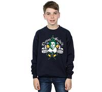 Elf Boys Cotton Headed Ninny Muggins Sweatshirt 7-8 Years Navy Blue