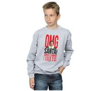 Elf Boy's OMG Santa I Know Him Sweatshirt in Grey | Size: 7-8 Years Elf Grey 7-8 Years