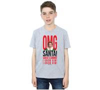 Elf Boy's OMG Santa I Know Him T-Shirt in Grey | Size: 7-8 Years Elf Grey 7-8 Years