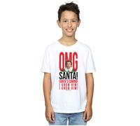 Elf Boy's OMG Santa I Know Him T-Shirt in White | Size: 12-13 Years Elf White 12-13 Years