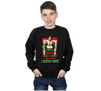 Elf Boy's OMG Santa Sweatshirt in Black | Size: 12-13 Years Elf Black 12-13 Years