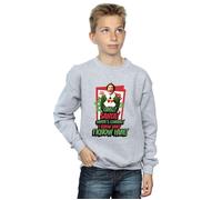 Elf Boy's OMG Santa Sweatshirt in Grey | Size: 7-8 Years Elf Grey 7-8 Years