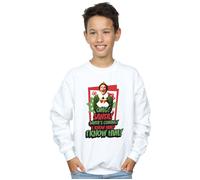 Elf Boy's OMG Santa Sweatshirt in White | Size: 12-13 Years Elf White 12-13 Years