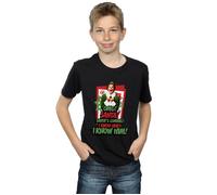 Elf Boy's OMG Santa T-Shirt in Black | Size: 12-13 Years Elf Black 12-13 Years