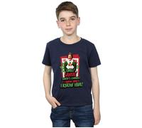 Elf Boy's OMG Santa T-Shirt in Navy | Size: 5-6 Years Elf Navy 5-6 Years