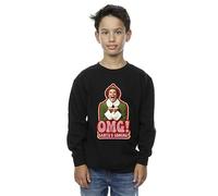Elf Boys Santa's Coming Sweatshirt Black 7-8 Years