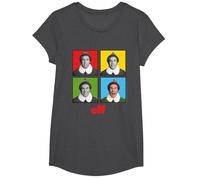Elf Buddy Four Faces T-Shirt, Girls, Dark Heather Grey, Small