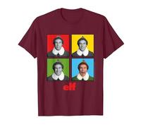 Elf Buddy Four Faces T-Shirt, Men, Burgundy, X-Large