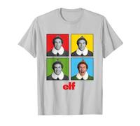 Elf Buddy Four Faces T-Shirt, Men, Silver Grey, Medium